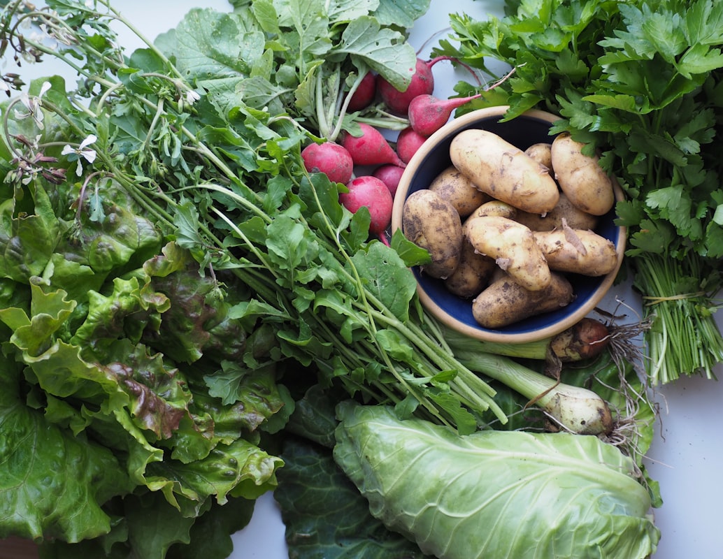Root vegetables like carrots and parsnips